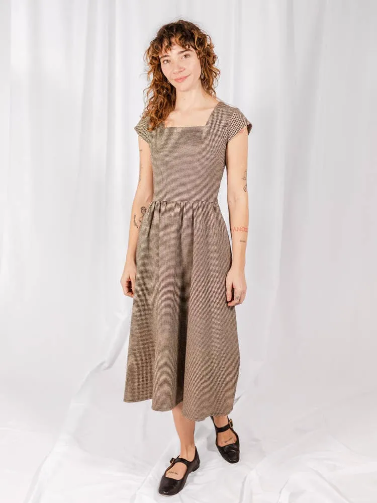Rupi Midi Dress Houndstooth