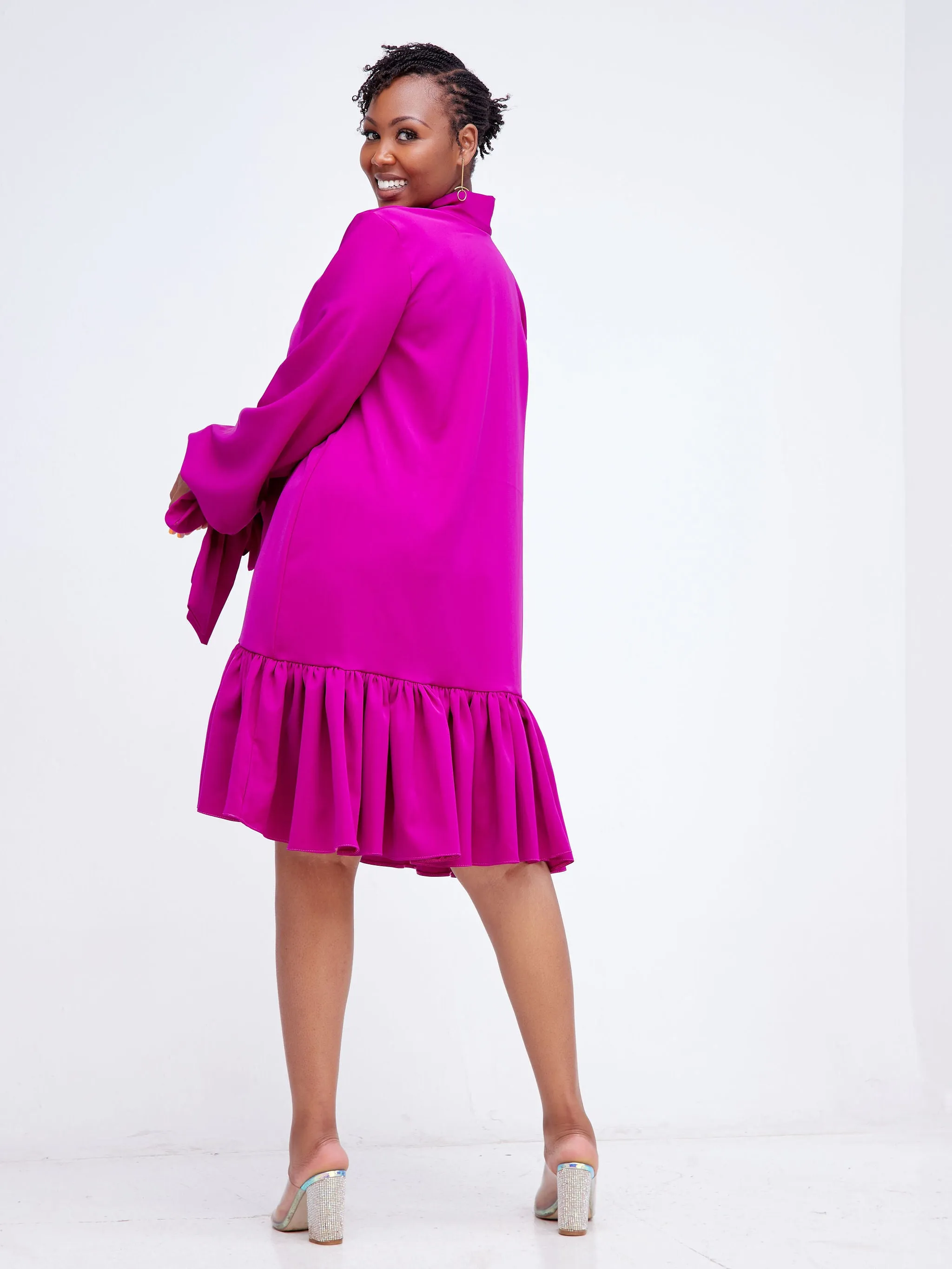 Ruro Shift Dress - Fuchsia