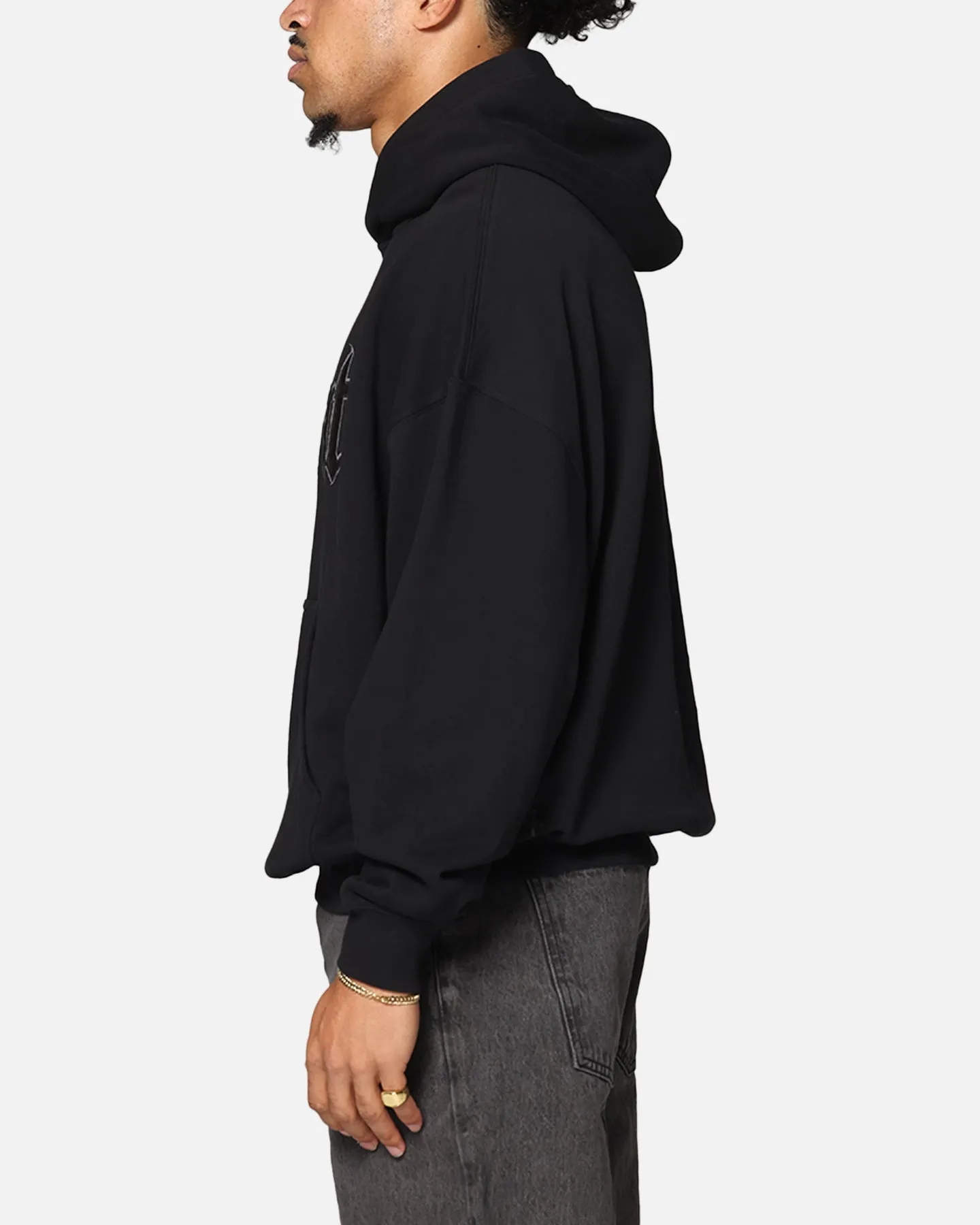 Saint Morta Cambronne Layered Boxy Hoodie Black/Black