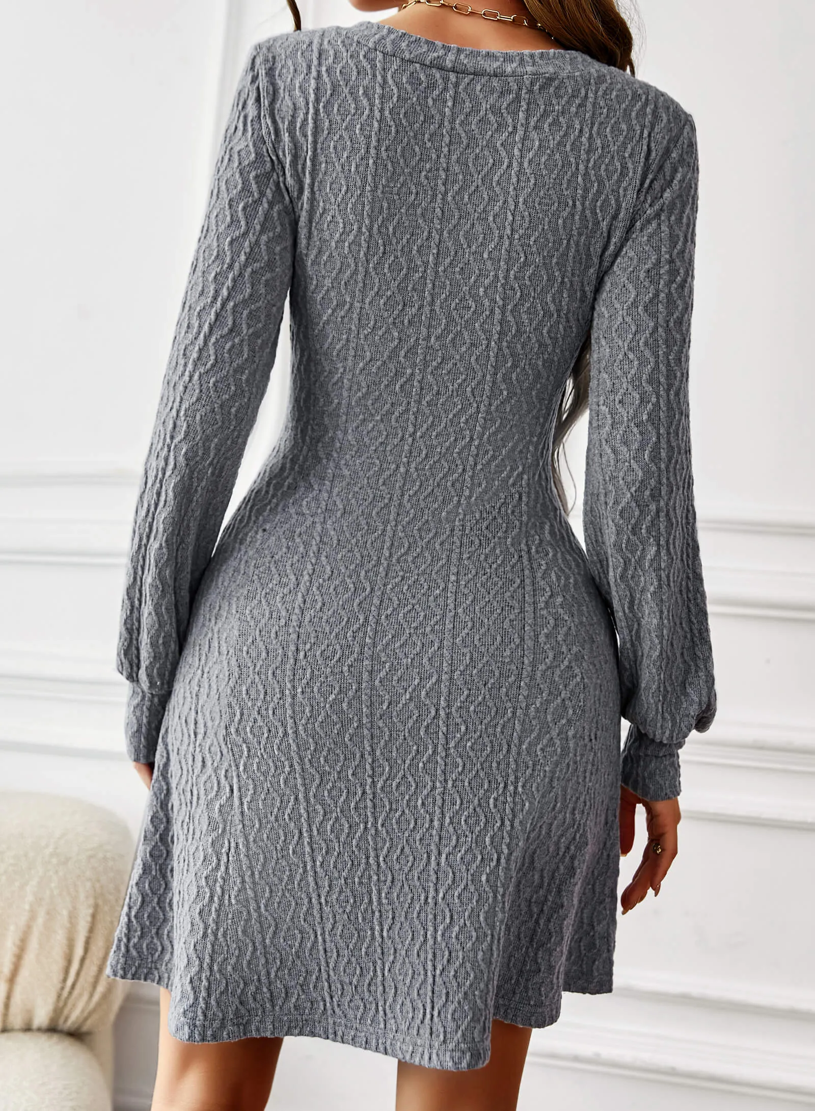 Sandra Knit Dress - Grey