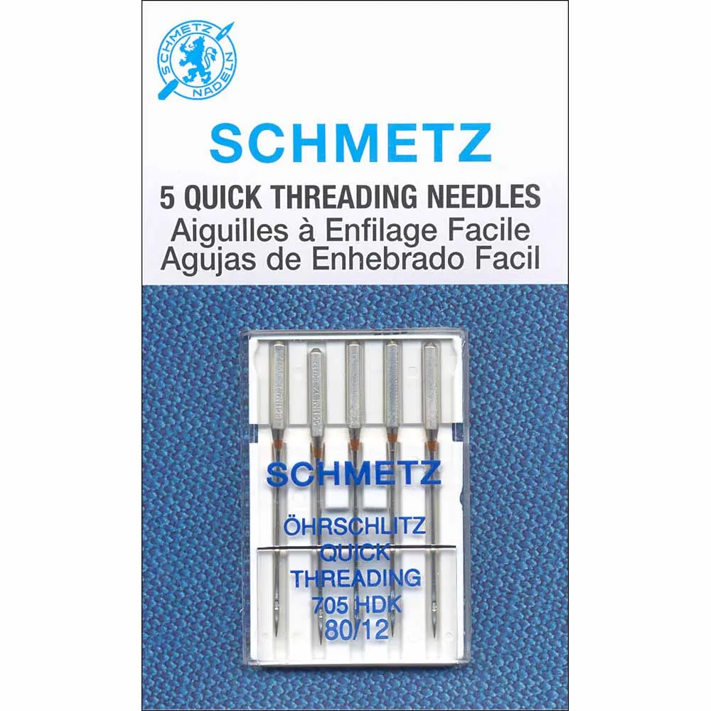SCHMETZ 1790 Quick Threading Needles Carded - 80/12 - 5 count