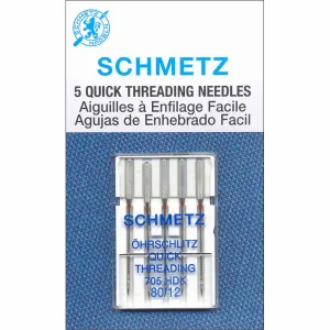 SCHMETZ 1790 Quick Threading Needles Carded - 80/12 - 5 count