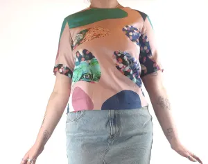 Seagrass Designs pink print top size 12