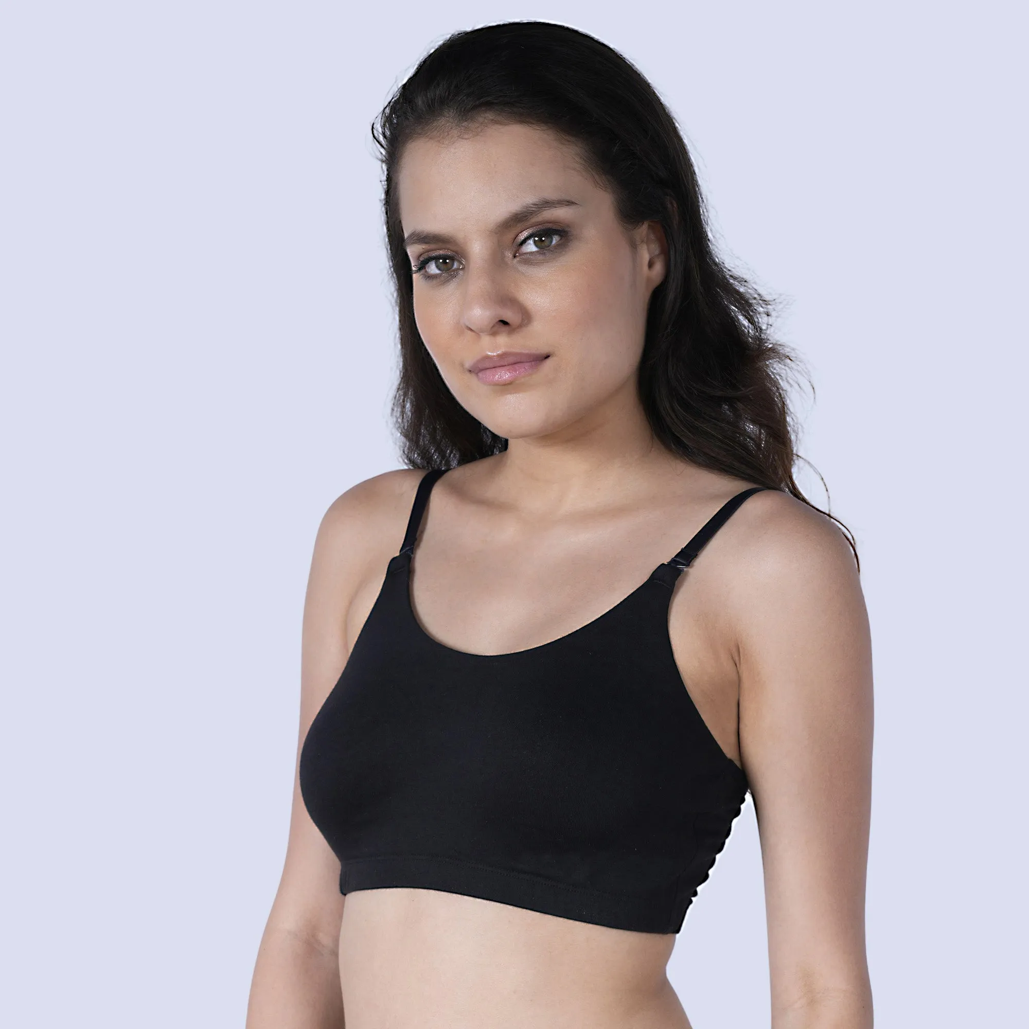 Seamless Cloud Soft Slip-on Lounge Bra with Detachable Straps