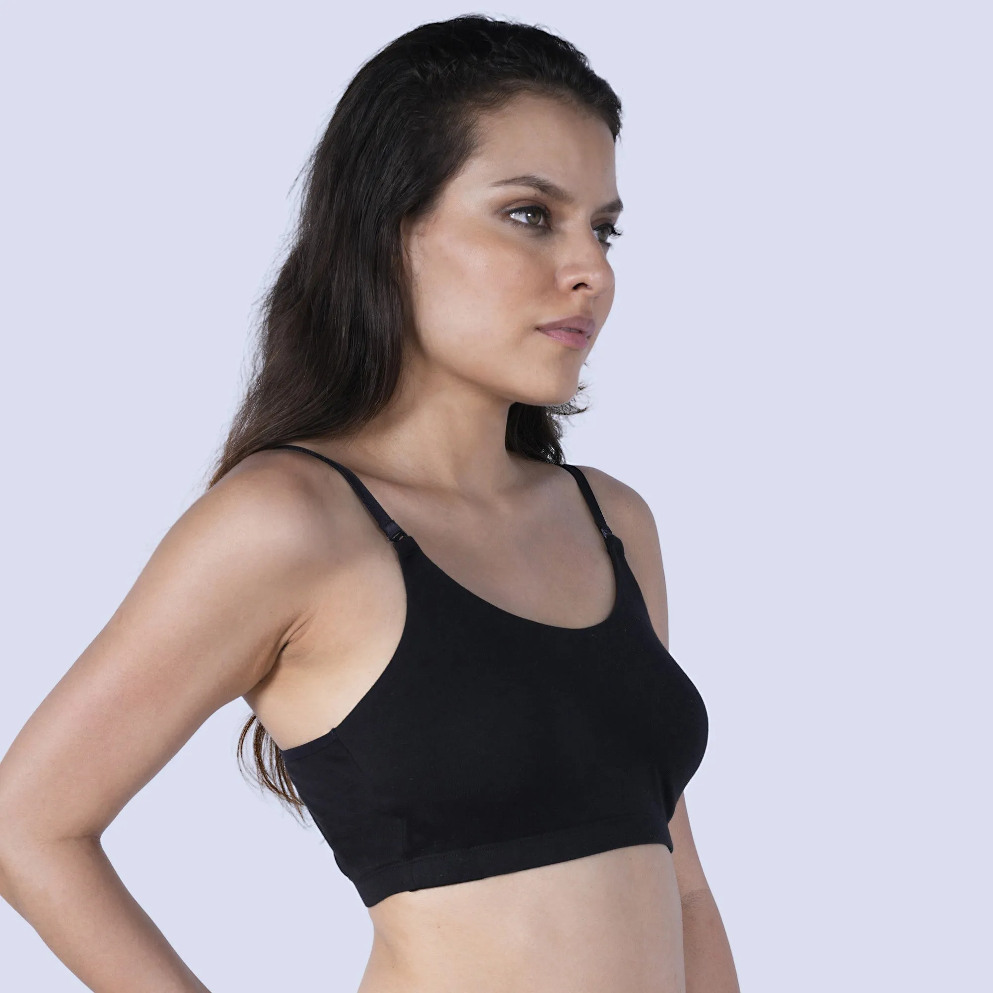 Seamless Cloud Soft Slip-on Lounge Bra with Detachable Straps