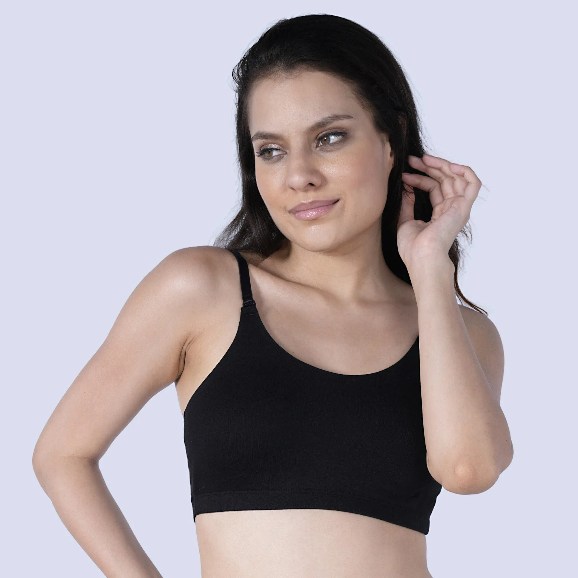 Seamless Cloud Soft Slip-on Lounge Bra with Detachable Straps