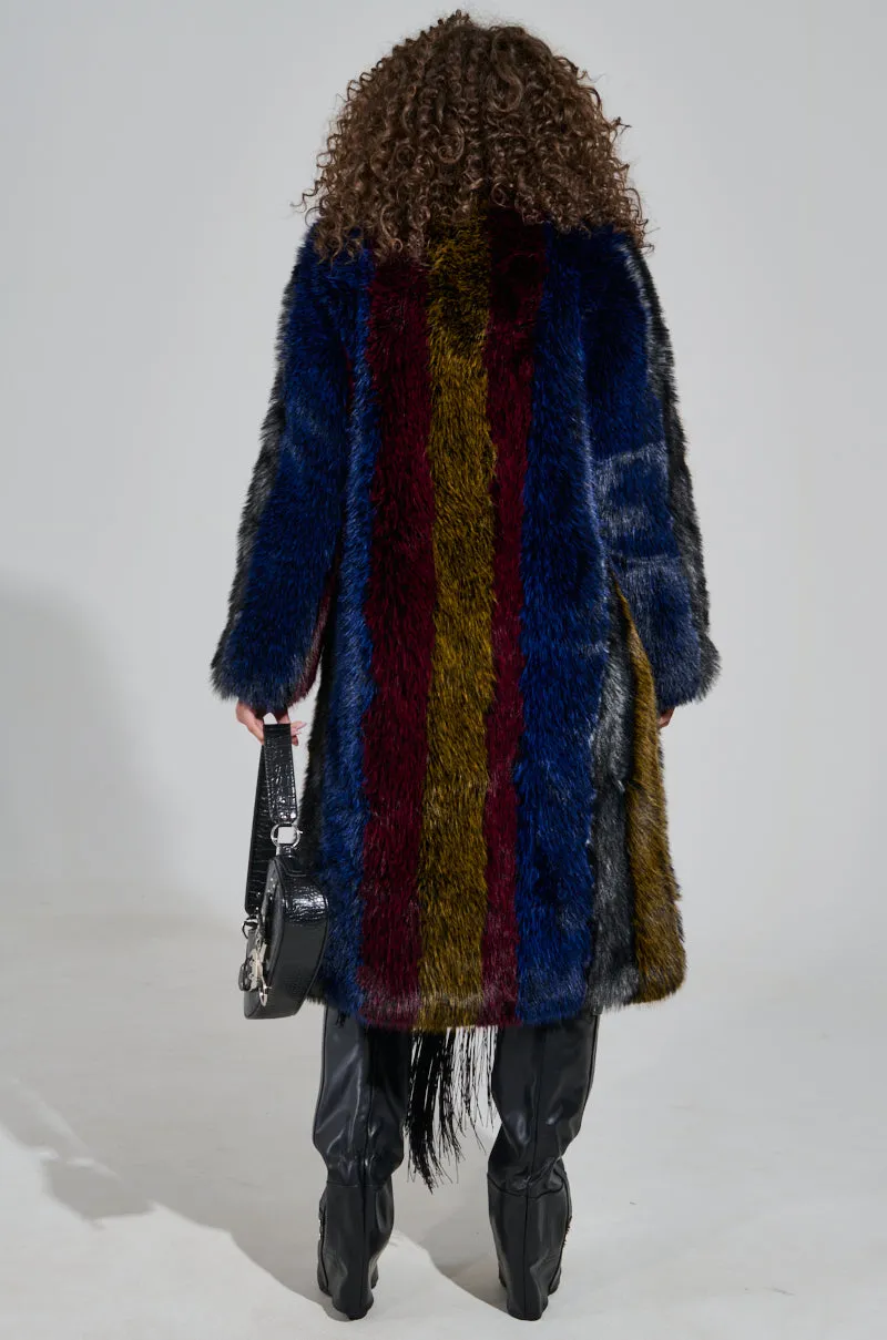SHIGO FAUX FUR TRENCH