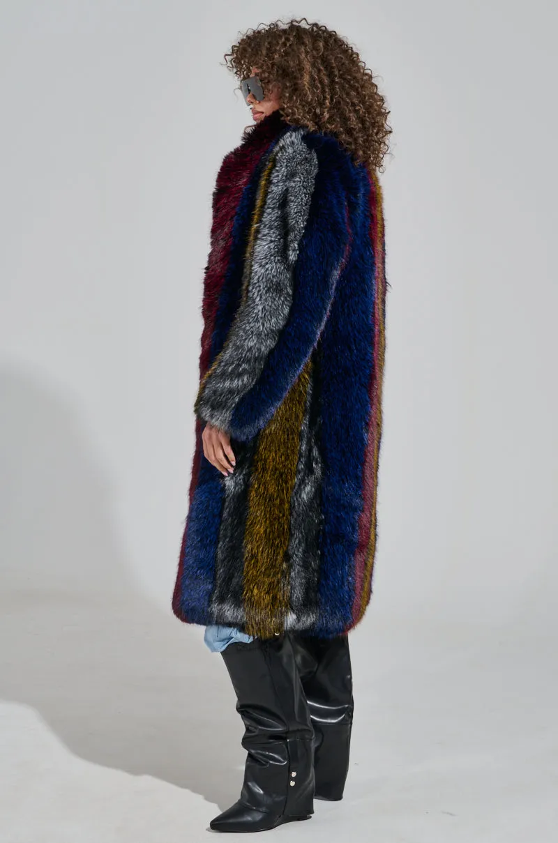 SHIGO FAUX FUR TRENCH