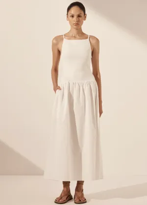 SHONA JOY Aliah High Neck Midi Dress - Ivory