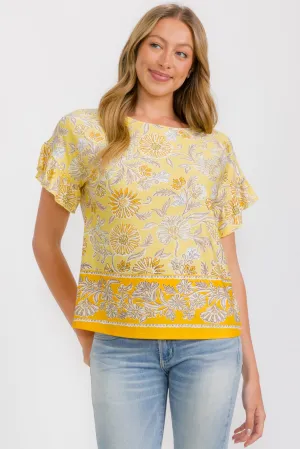 SHORT SLEEVE RUFFLE DOLMAN
