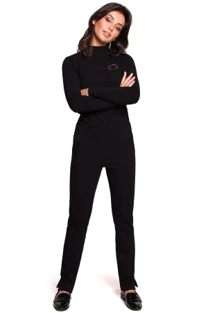 Side-Slit Straight-Leg Trousers