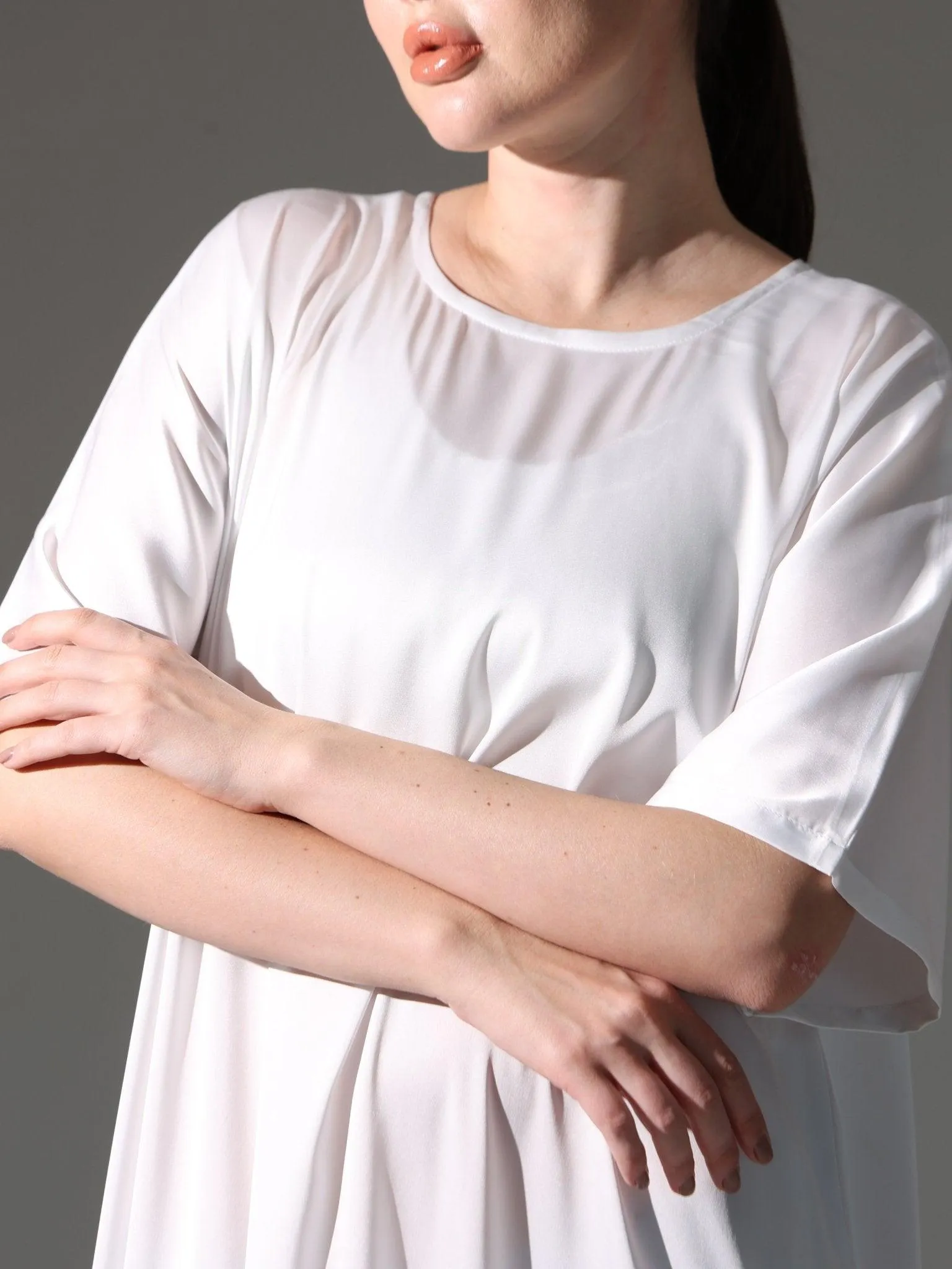 Silk Abaya Inner Slip Dress - Elegant Ivory