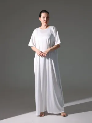 Silk Abaya Inner Slip Dress - Elegant Ivory