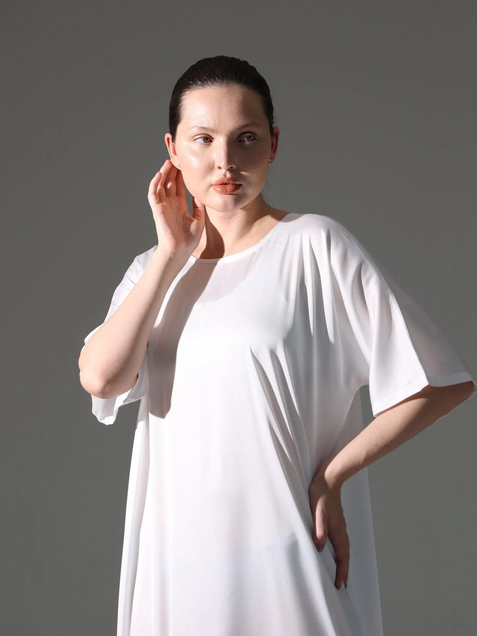 Silk Abaya Inner Slip Dress - Elegant Ivory