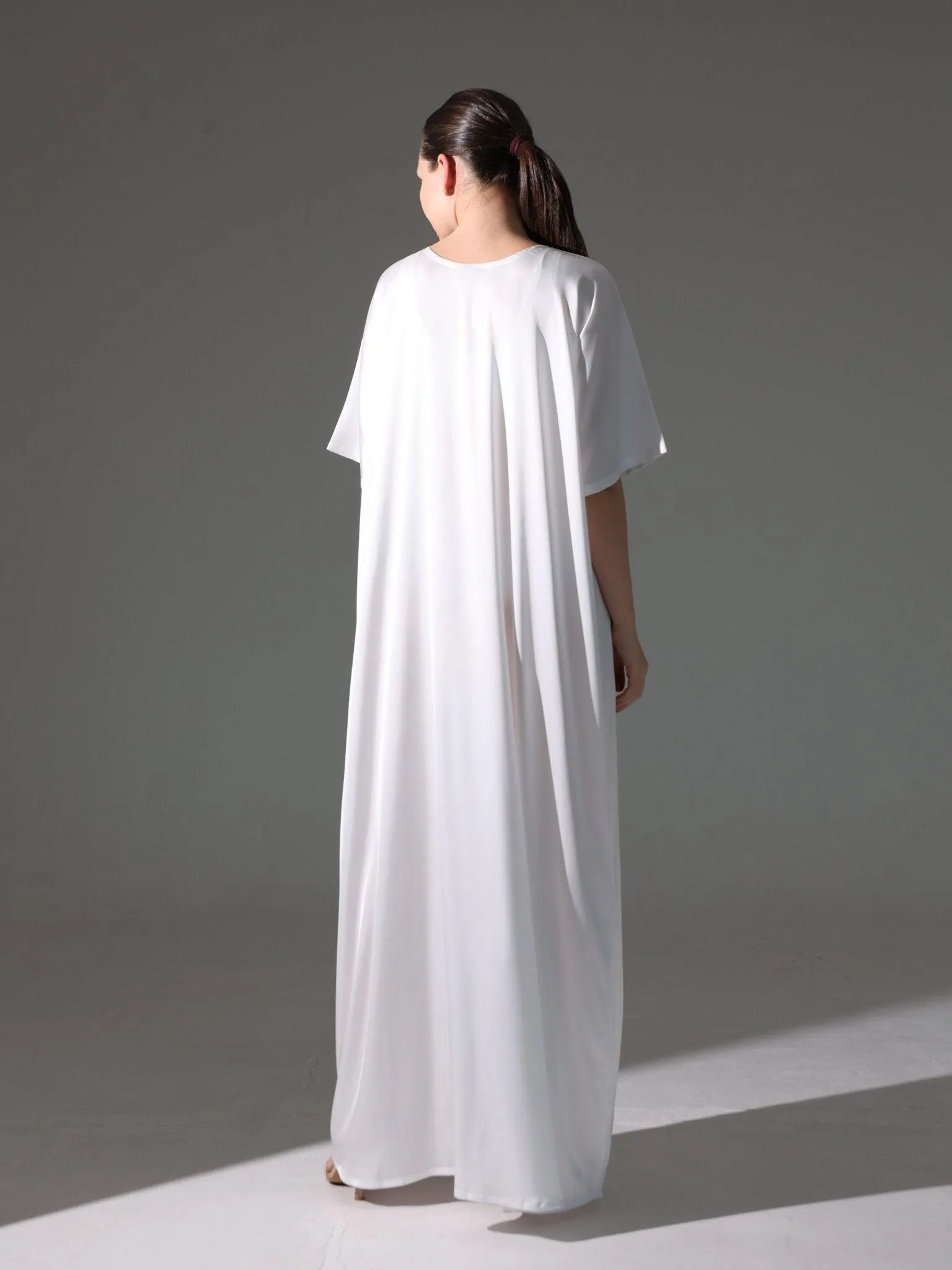 Silk Abaya Inner Slip Dress - Elegant Ivory