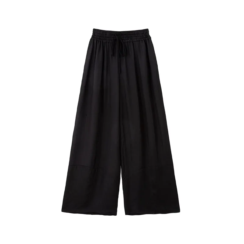 Silk Wide-Leg Pants