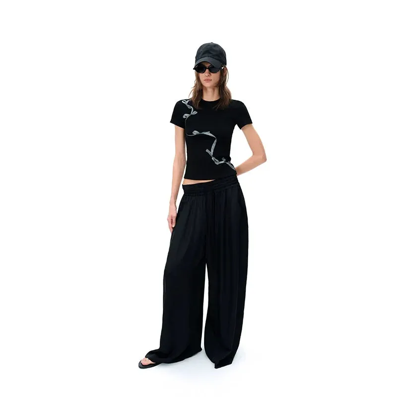 Silk Wide-Leg Pants