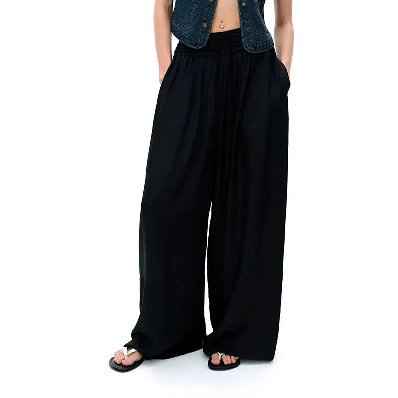 Silk Wide-Leg Pants