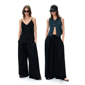 Silk Wide-Leg Pants