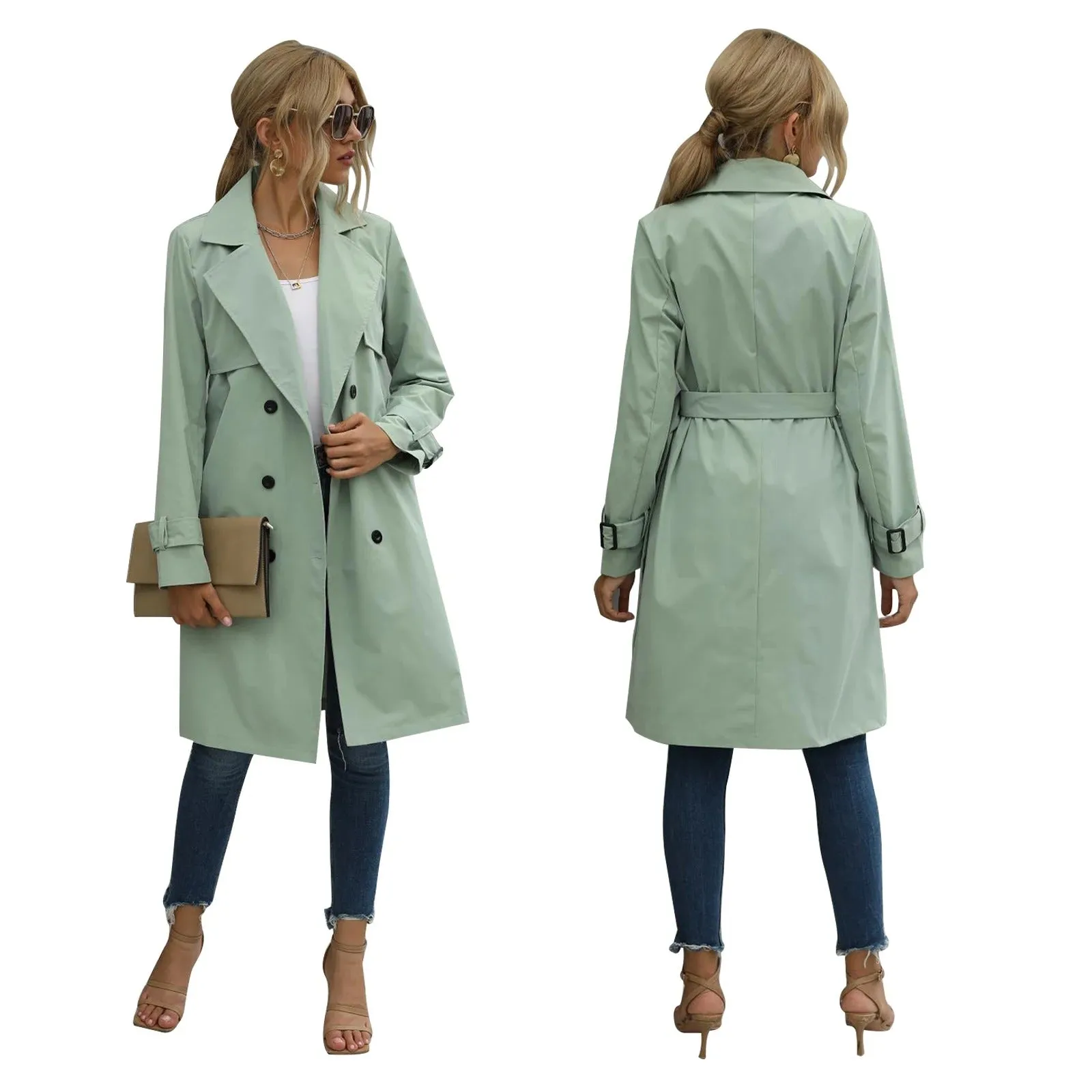 Spring and summer trench coat jacket for women - Ideal for layering