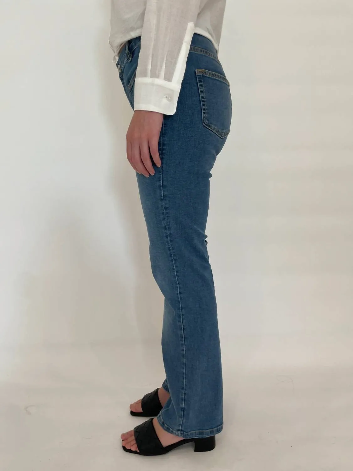 Straight Leg Jean With Patch Pocket In Navy