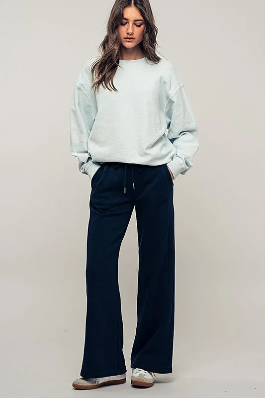 Straight-Leg Panel Sweatpants
