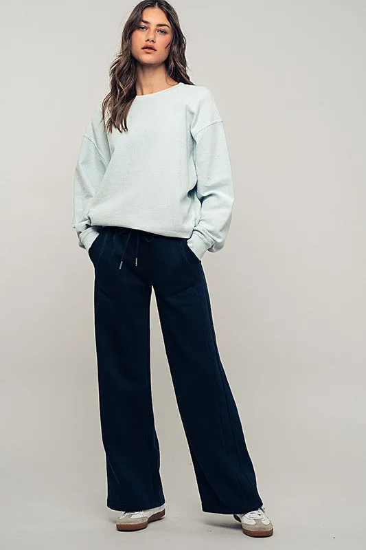 Straight-Leg Panel Sweatpants