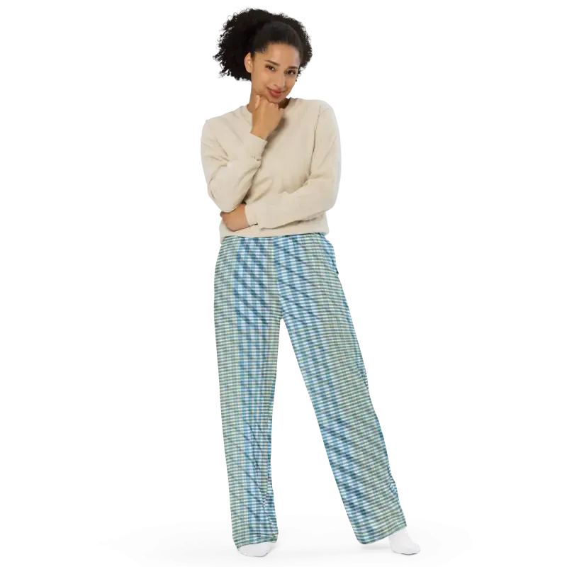 Strut Bold in Blue and Yellow Wide Leg Pants