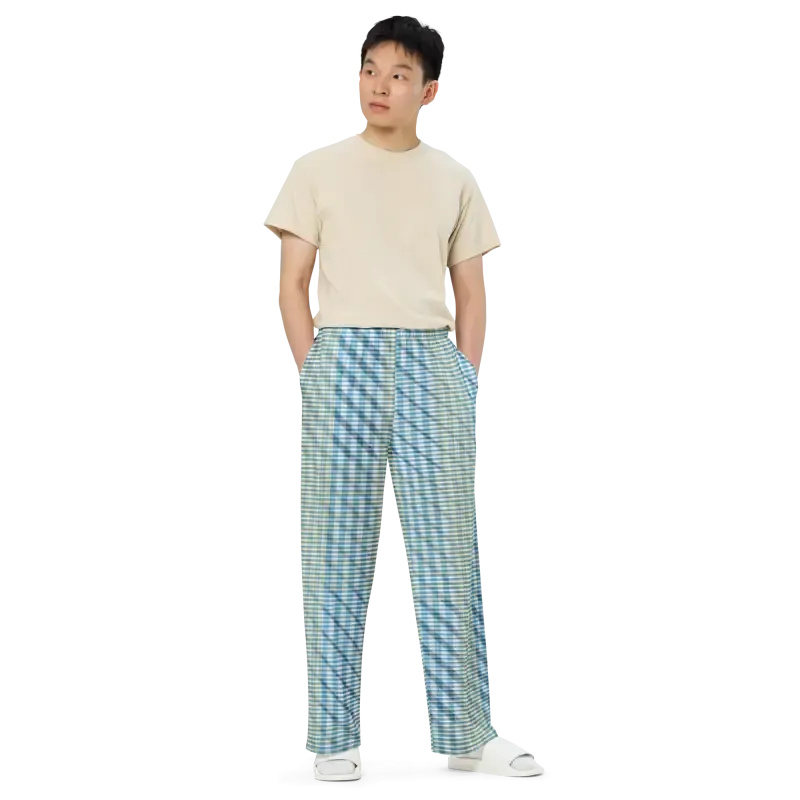 Strut Bold in Blue and Yellow Wide Leg Pants