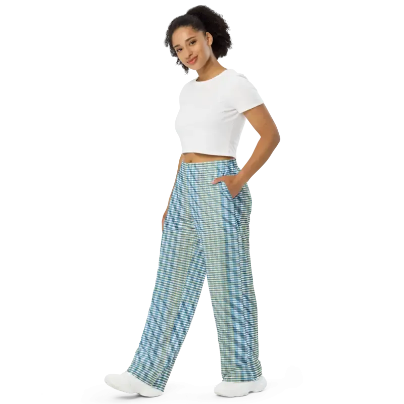 Strut Bold in Blue and Yellow Wide Leg Pants