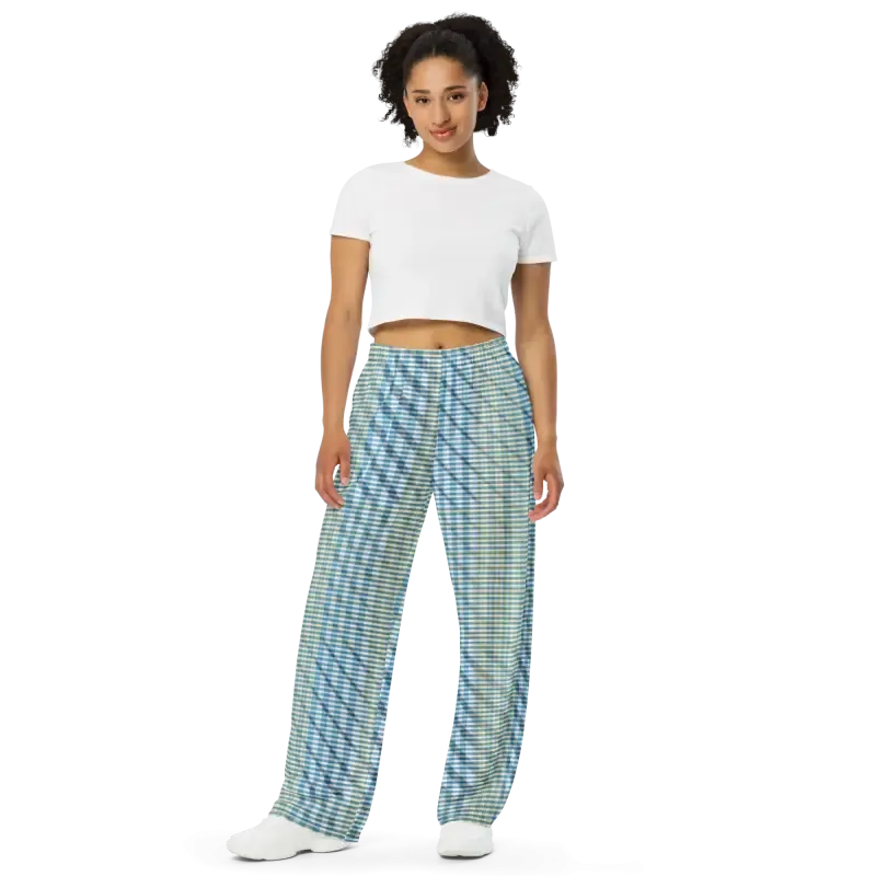 Strut Bold in Blue and Yellow Wide Leg Pants