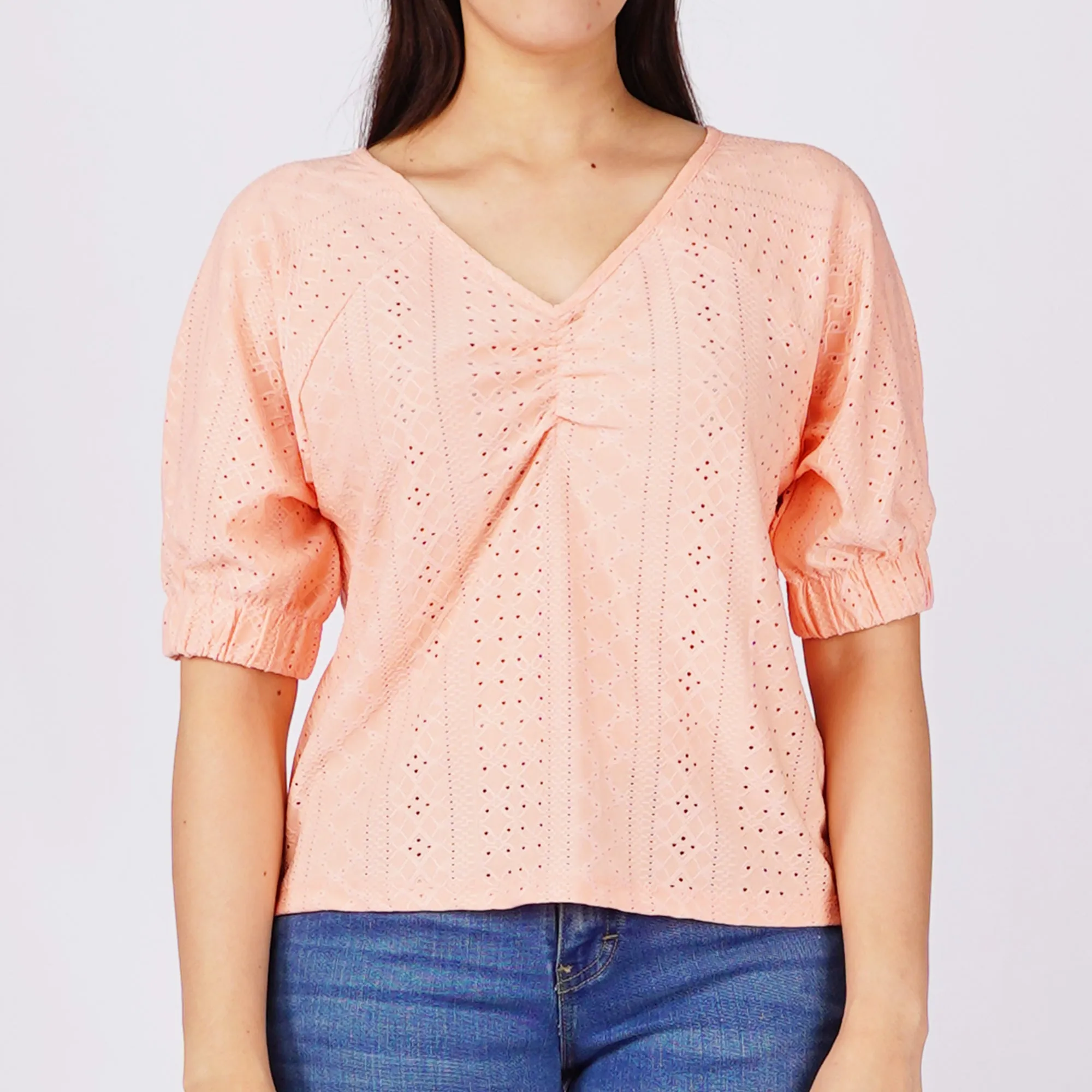 Stylistic Mr. Lee Ladies Basic Tees Boxy Fit 163728-U (Peach)