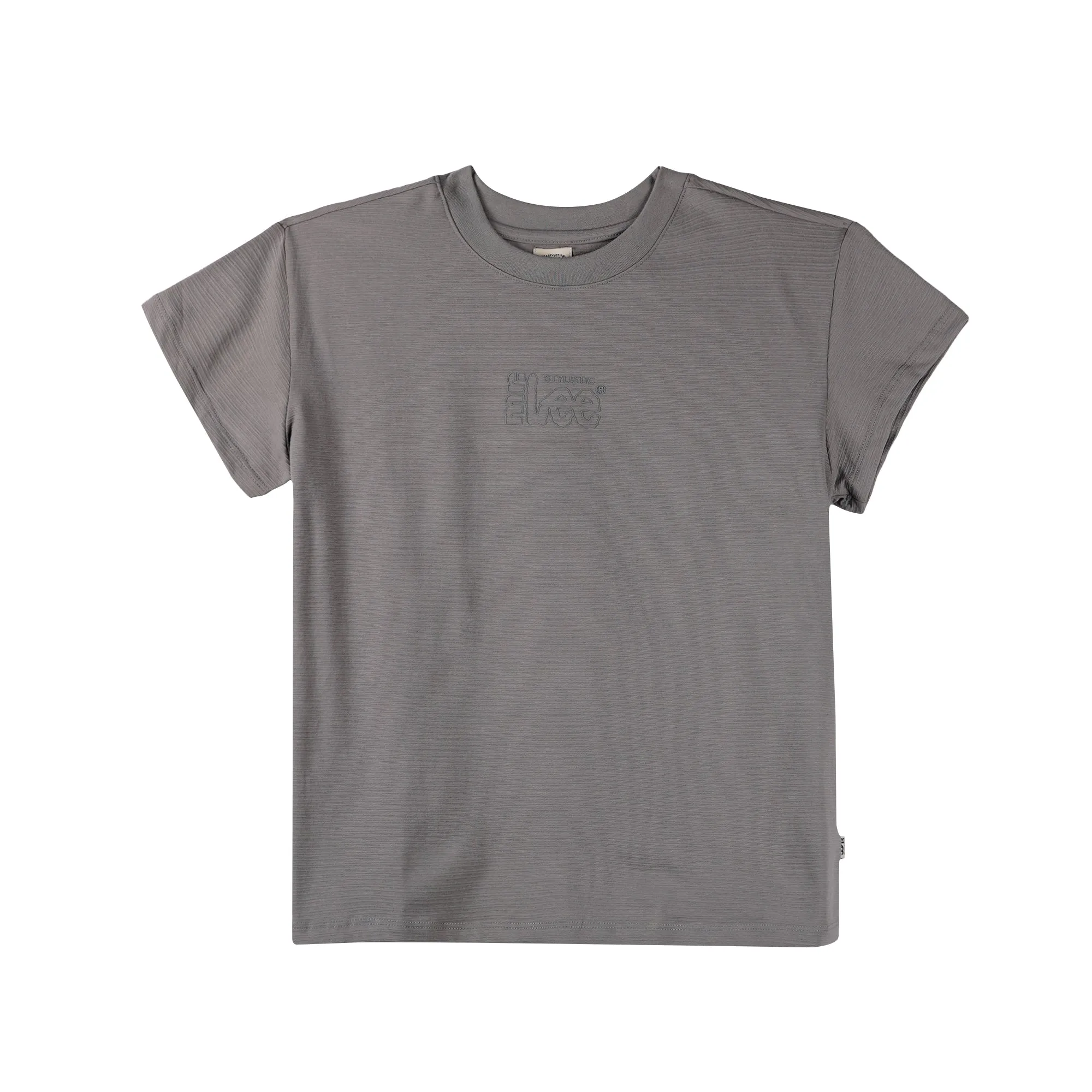 Stylistic Mr. Lee Ladies Basic Tees Missed Lycra Fabric Boxy Fit 154388 (Gray)