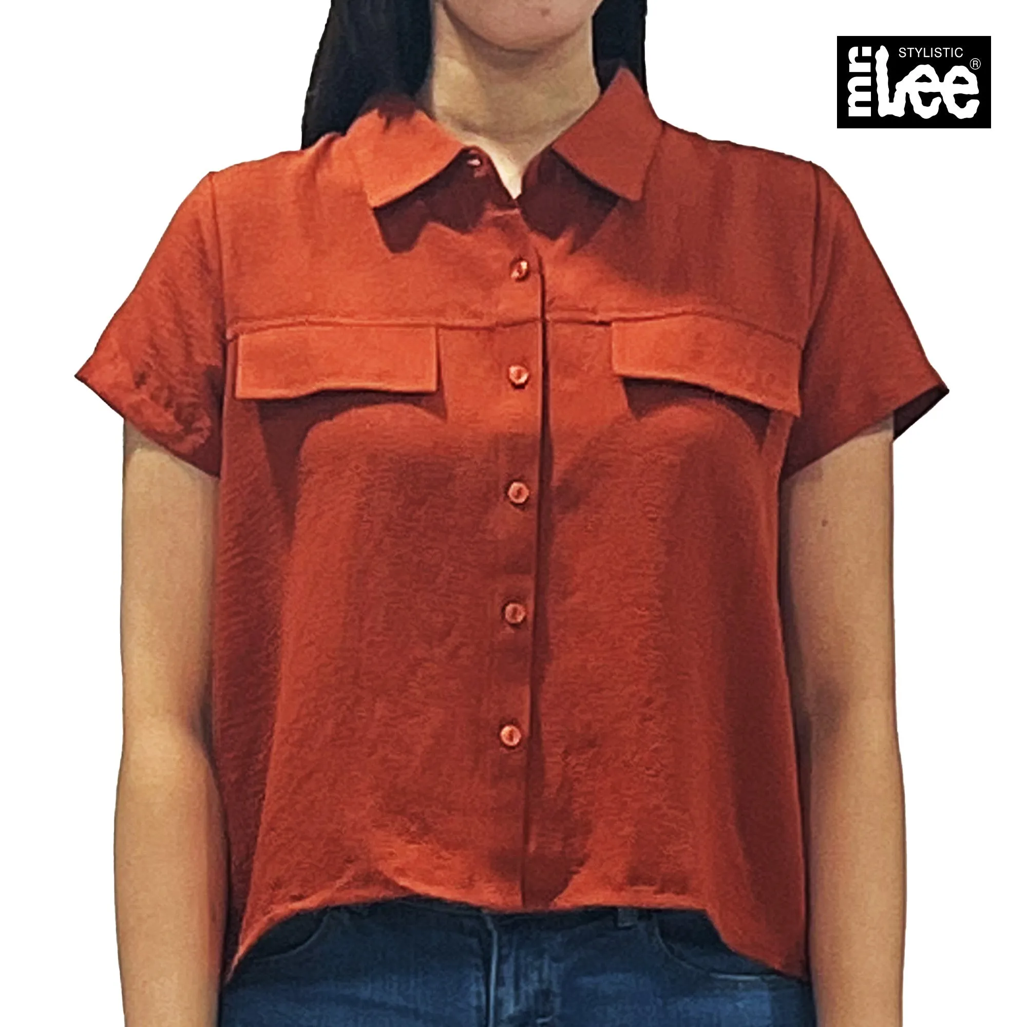 Stylistic Mr. Lee Ladies Basic Woven Shirt Boxy Fit 160465 (Rust)