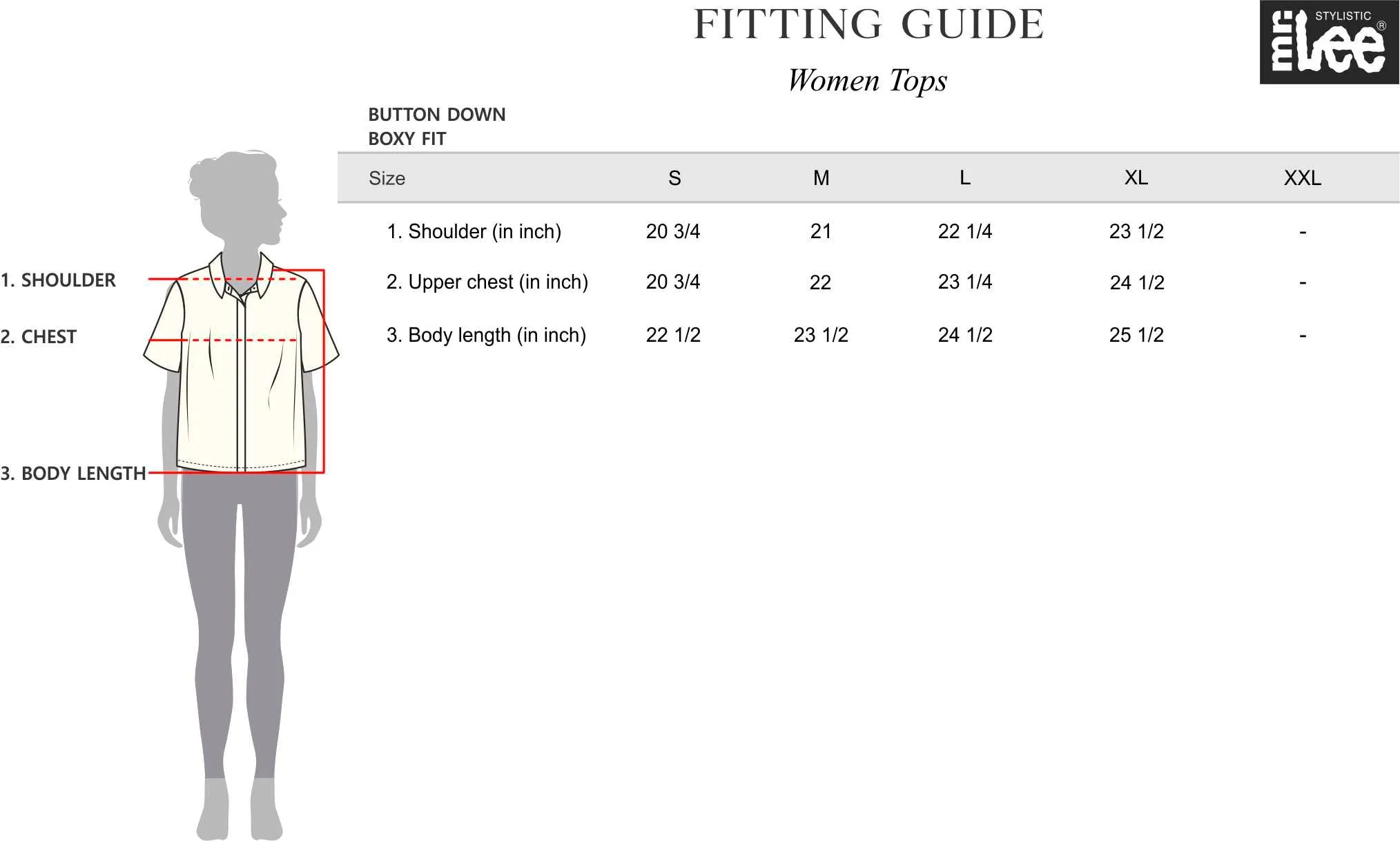 Stylistic Mr. Lee Ladies Basic Woven Shirt Boxy Fit 160465 (Rust)