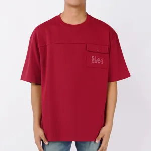 Stylistic Mr. Lee Men's Basic Tees Boxy Fit 116178 (Maroon)