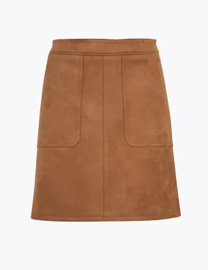 Suedette Mini A-Line Skirt