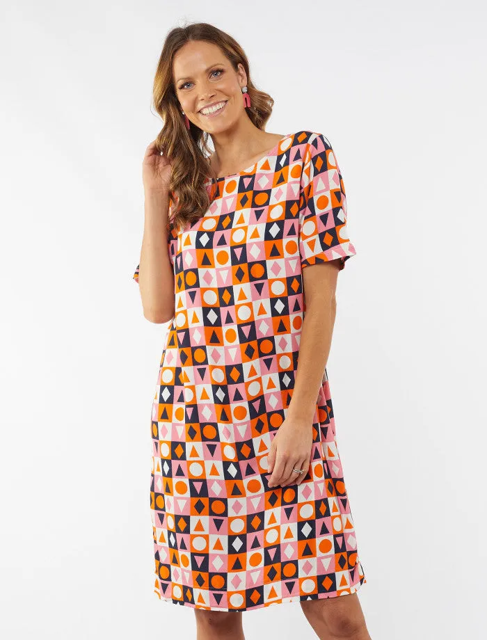 Summer Geo Shift Dress