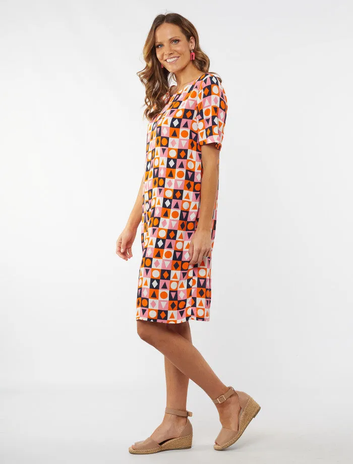Summer Geo Shift Dress