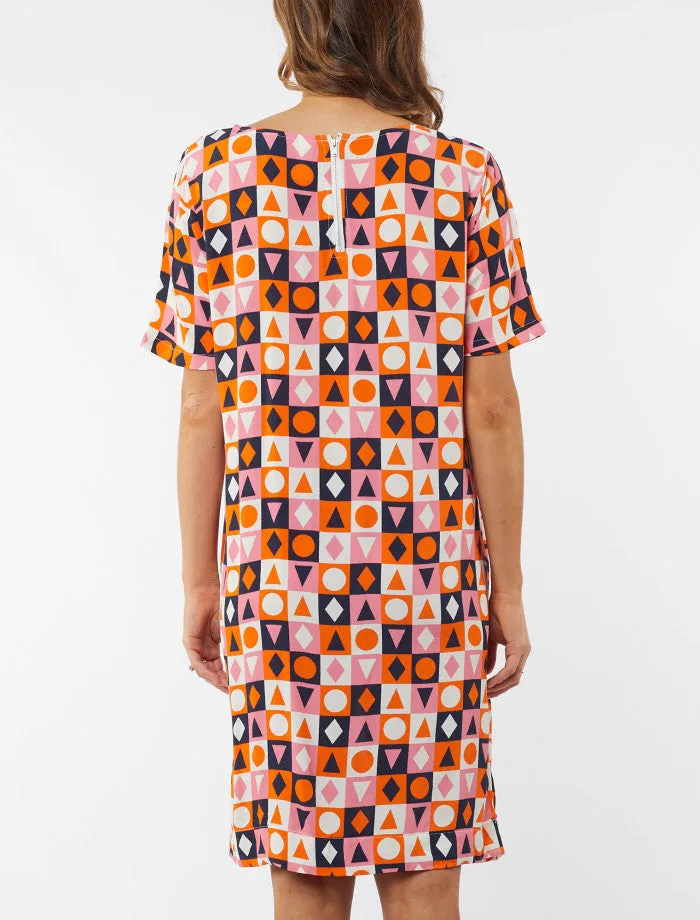 Summer Geo Shift Dress
