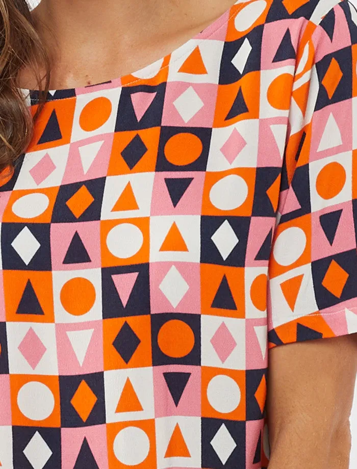 Summer Geo Shift Dress