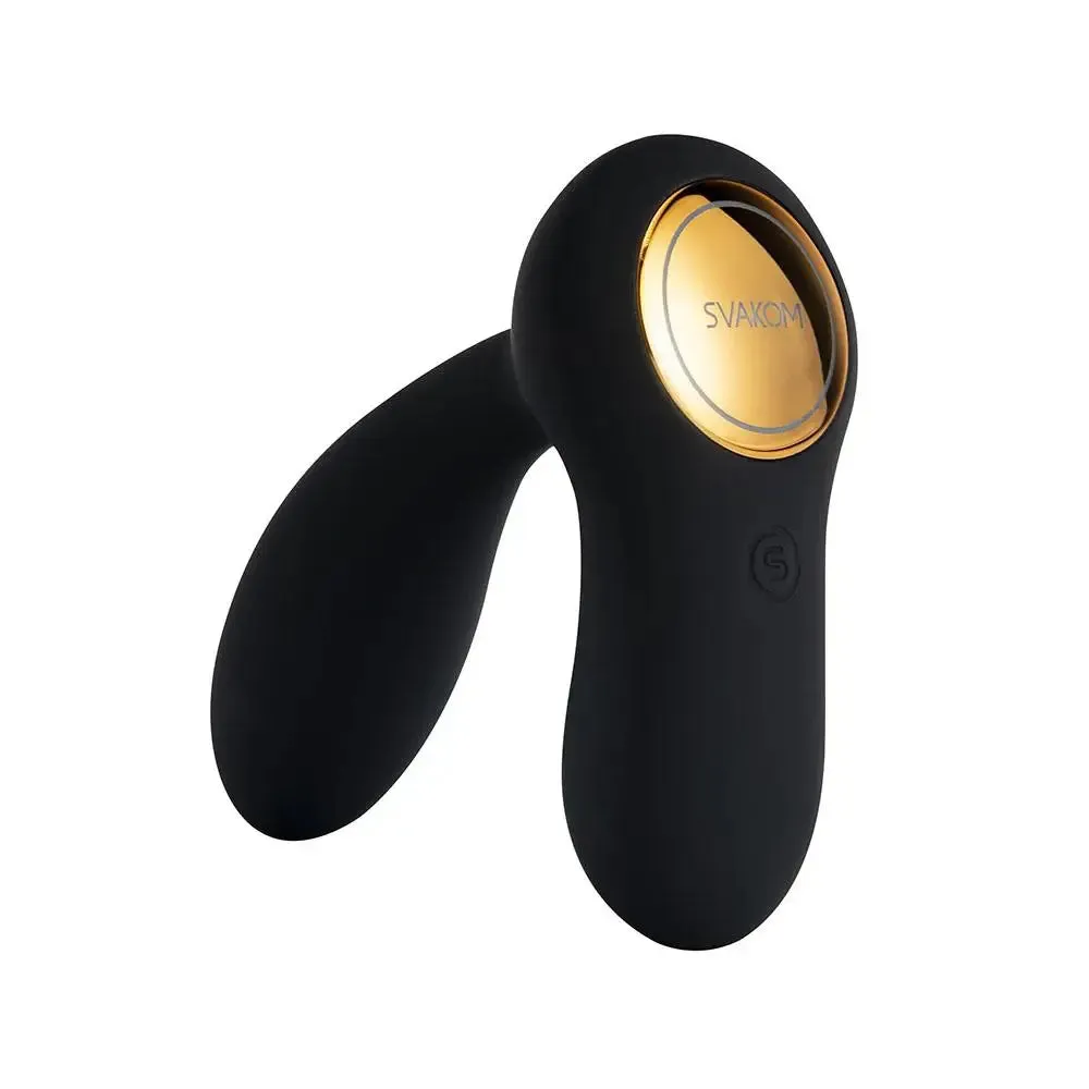 Svakom Silicone Black Rechargeable Prostate Massager with Dual Motors
