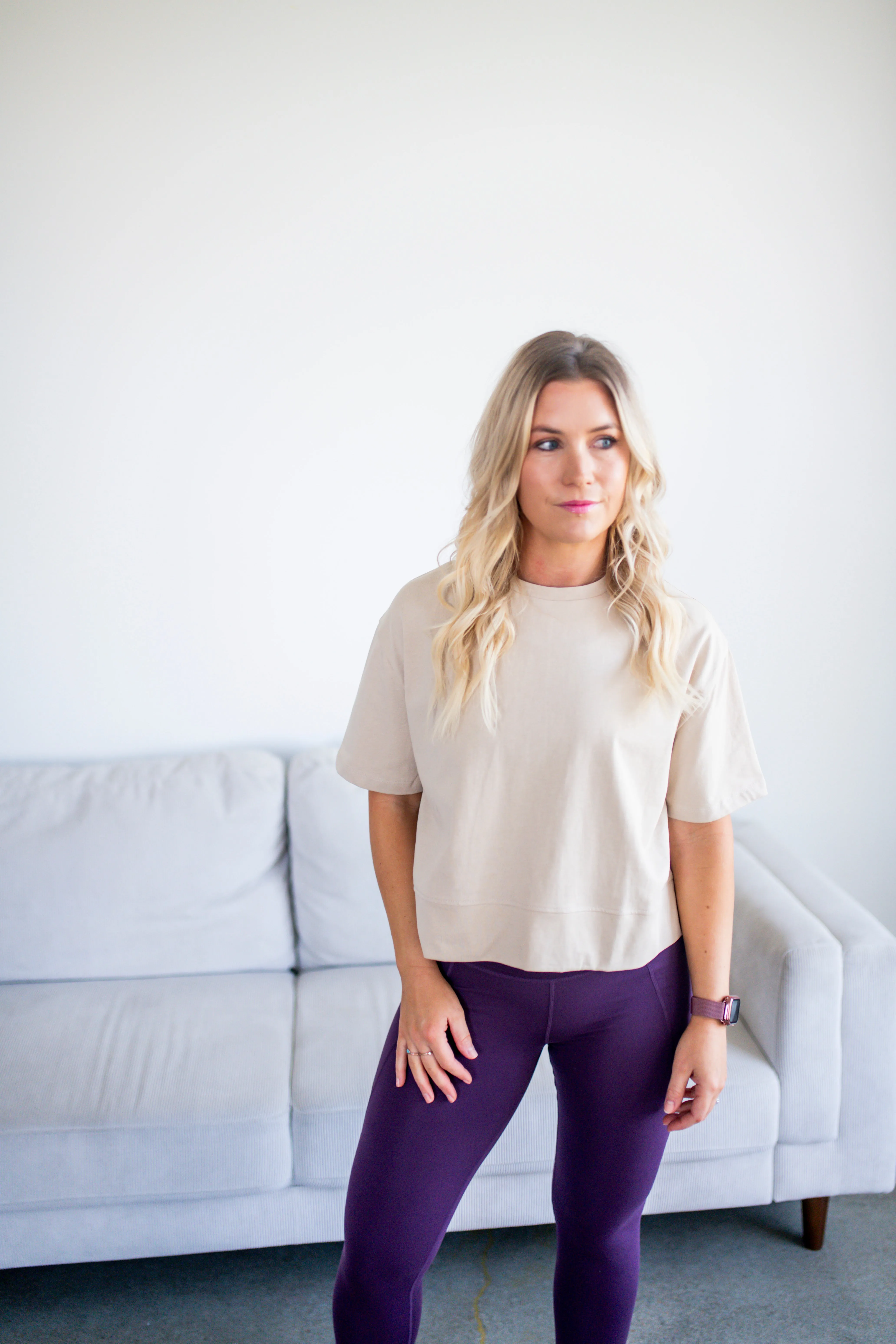 Taupe Boxy Knit Top