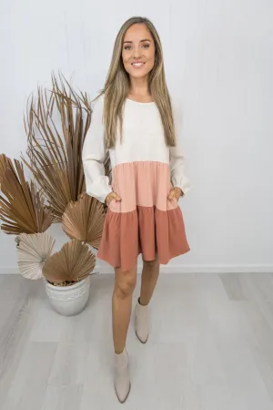 Teddie Dress -Blush/beige