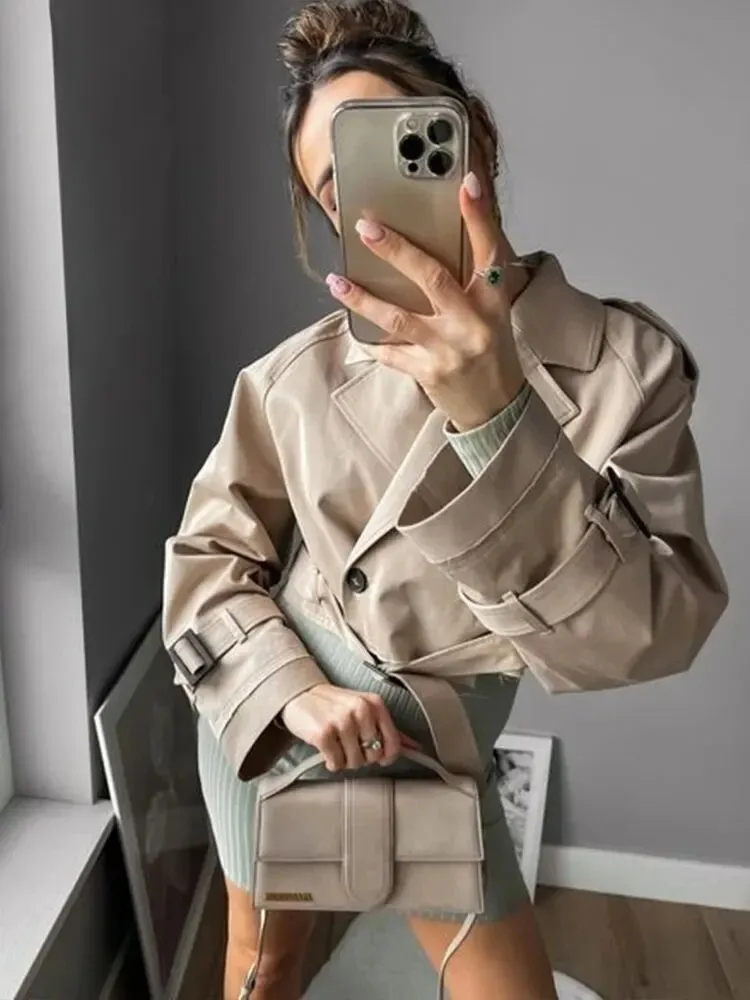 TESS | BELT CROPPED JACKET