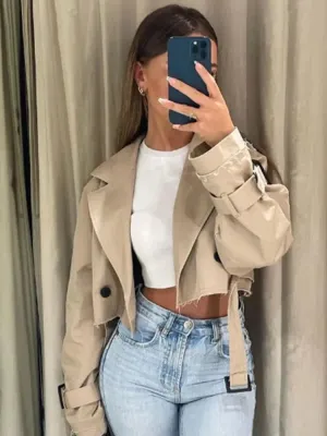 TESS | BELT CROPPED JACKET