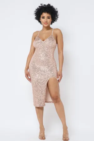 THE GLITZ DRESS (ROSE GOLD)