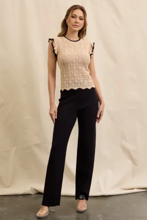 Timeless Knitwear Pointelle Top & Pants Set