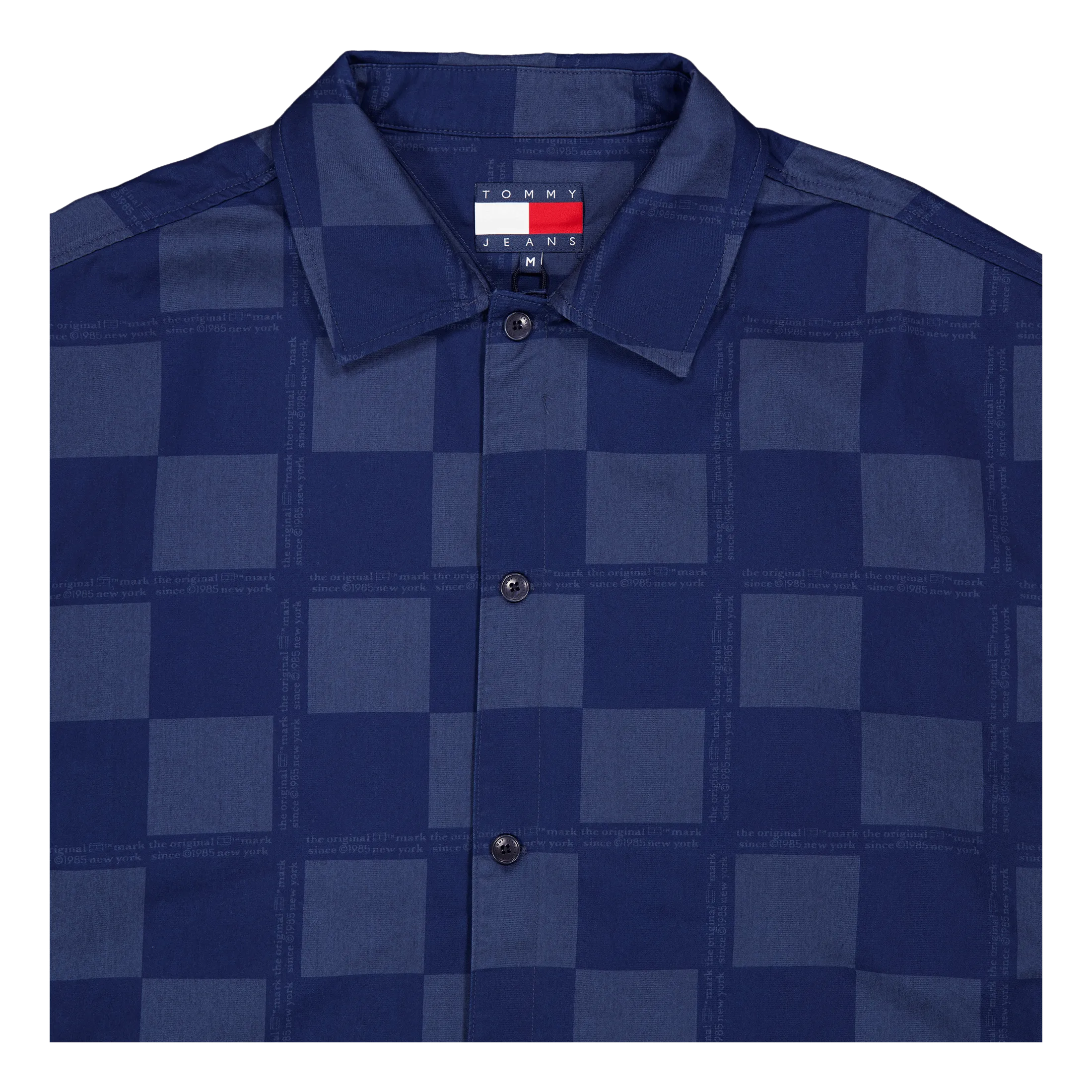 Tjcu Boxy 1985 Checkerbrd Shir Carbon Navy