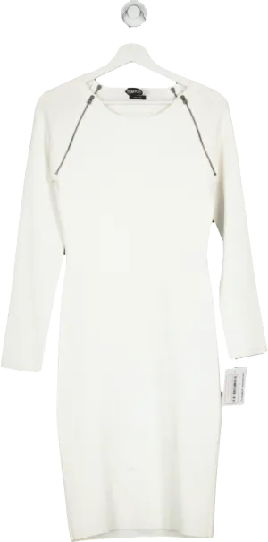 Tom Ford White Viscose Stretch Midi Dress UK S